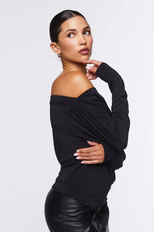 Off-The-Shoulder Batwing Top