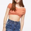 Off-The-Shoulder Crossover Crop Top
