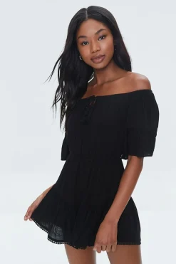 Off-The-Shoulder Ruffle Romper