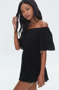 Off-The-Shoulder Ruffle Romper