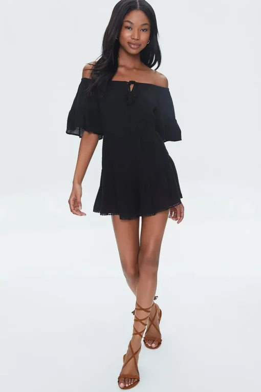 Off-The-Shoulder Ruffle Romper