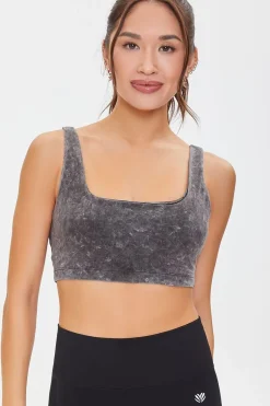 Oil Wash Longline Sports Bra