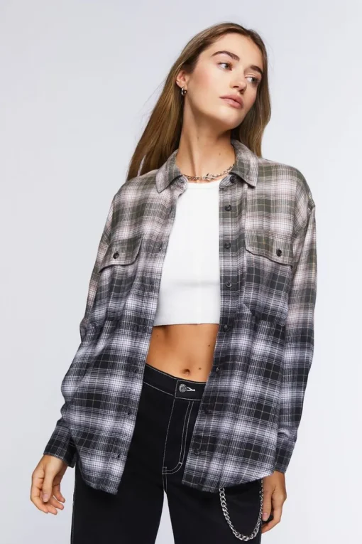 Ombre Plaid Shirt