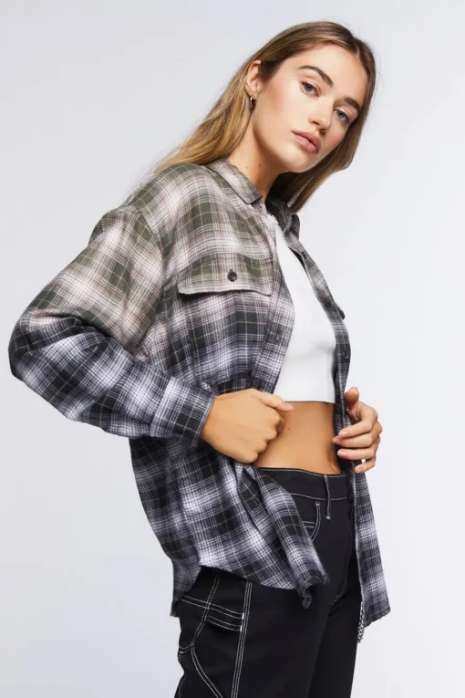 Ombre Plaid Shirt