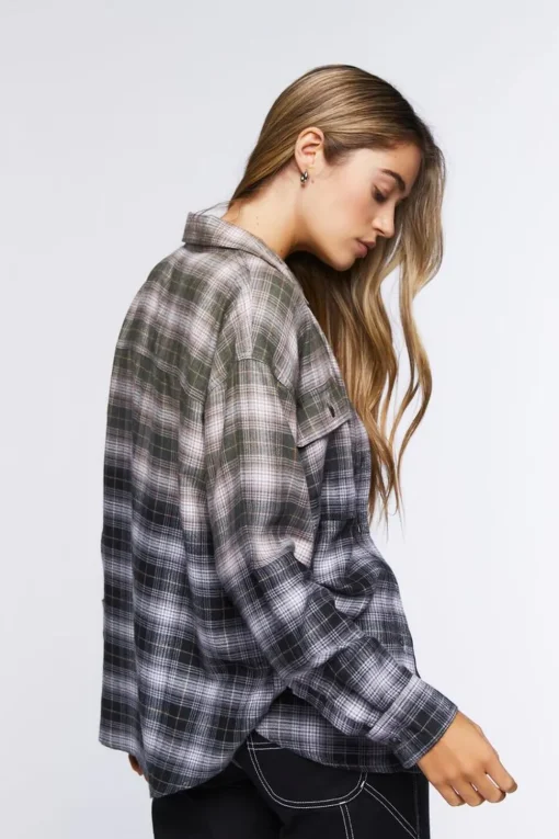 Ombre Plaid Shirt