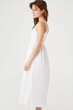 One-Shoulder Babydoll Midi Dress