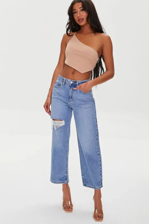 One-Shoulder Cropped Cami