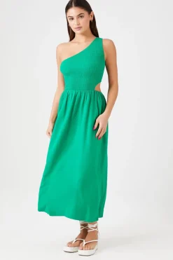 One-Shoulder Cutout Midi Dress