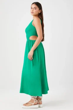 One-Shoulder Cutout Midi Dress