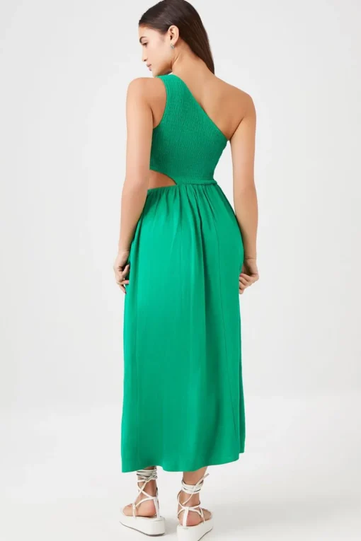 One-Shoulder Cutout Midi Dress