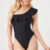 One-Shoulder One-Piece Swimsuit