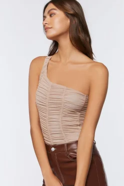 One-Shoulder Ruched Bodysuit
