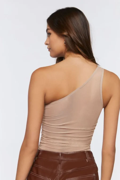 One-Shoulder Ruched Bodysuit