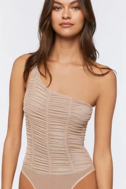 One-Shoulder Ruched Bodysuit