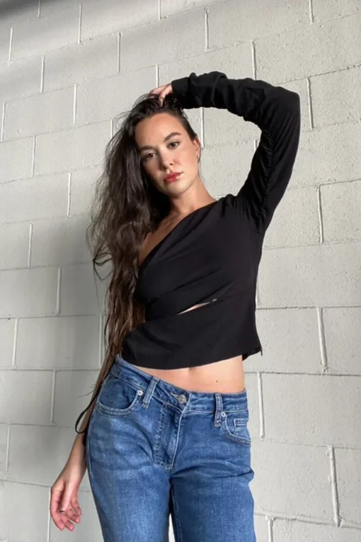 One-Shoulder Ruched Top