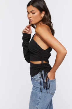 One-Shoulder Ruched Top