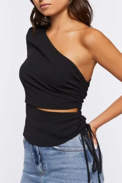 One-Shoulder Ruched Top