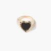 Opaque Heart Cocktail Ring
