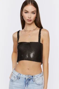 Open-Back Chainmail Crop Top