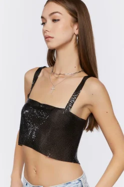 Open-Back Chainmail Crop Top
