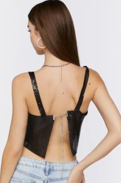 Open-Back Chainmail Crop Top