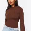 Open-Back Mock Neck Sweater