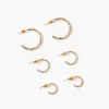 Open-End Hoop Earring Set