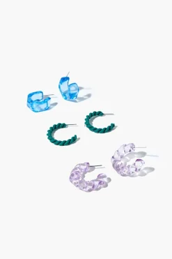 Open-End Hoop Earring Set