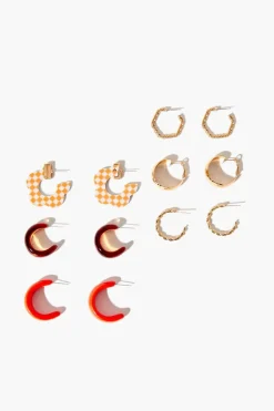 Open-End Hoop Earring Set