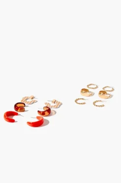 Open-End Hoop Earring Set