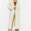 Open-Front Longline Cardigan Sweater