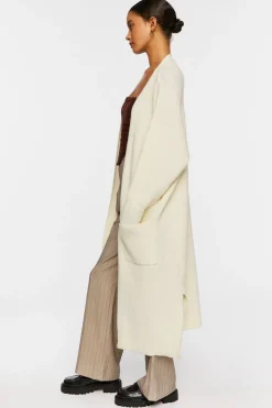 Open-Front Longline Cardigan Sweater