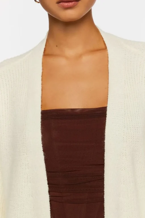 Open-Front Longline Cardigan Sweater
