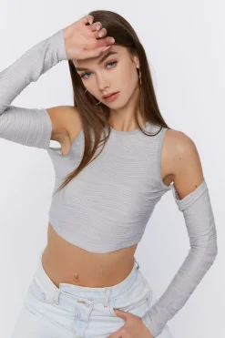 Open-Shoulder Crop Top