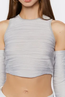 Open-Shoulder Crop Top