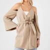 Open-Shoulder Wrap Jacket