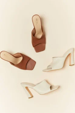 Open-Toe Mule Heels