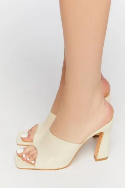 Open-Toe Mule Heels