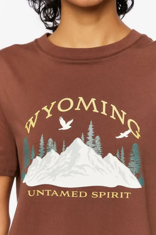 Organically Grown Cotton Wyoming Graphic Tee
