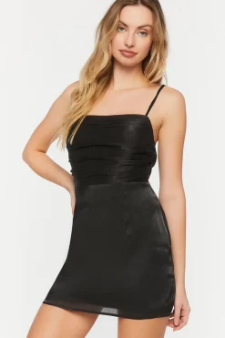 Organza Cutout Mini Dress