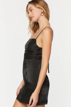 Organza Cutout Mini Dress