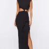 O-Ring Cutout Maxi Dress