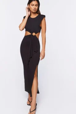 O-Ring Cutout Maxi Dress