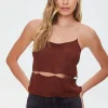 O-Ring Cutout Sweater-Knit Cami
