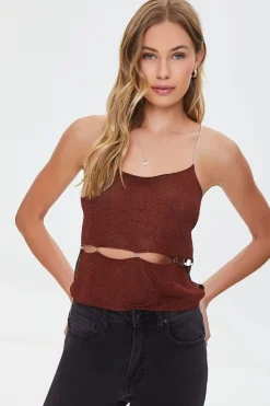 O-Ring Cutout Sweater-Knit Cami