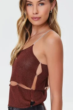 O-Ring Cutout Sweater-Knit Cami