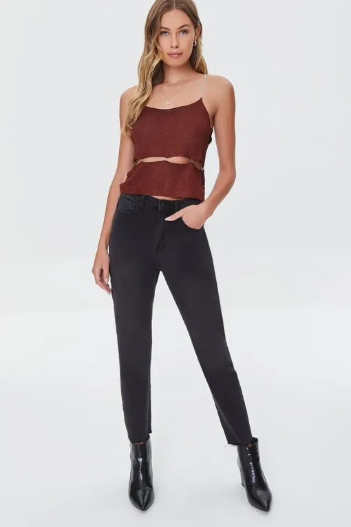 O-Ring Cutout Sweater-Knit Cami