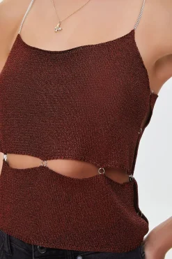 O-Ring Cutout Sweater-Knit Cami