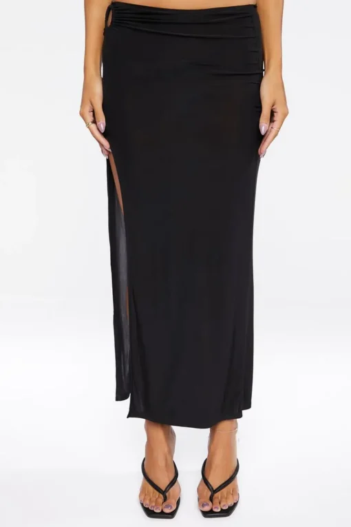 O-Ring Slit Maxi Skirt