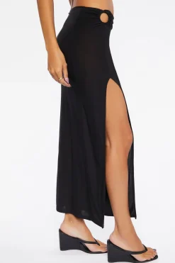O-Ring Slit Maxi Skirt
